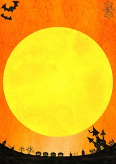 ハロウィン　かぼちゃ　フレーム　イラスト