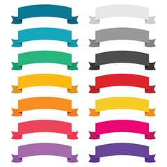 collection of simple ribbons in beautiful colors