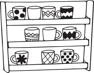 coffee cup icons set
