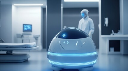 A promotional image of AI-powered healthcare devices improving patient outcomes.