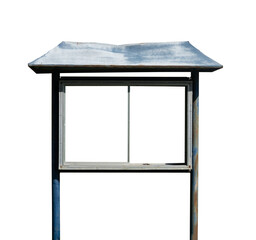 old broken public billboard isolated