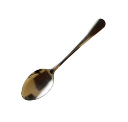 silver spoon isolated on white