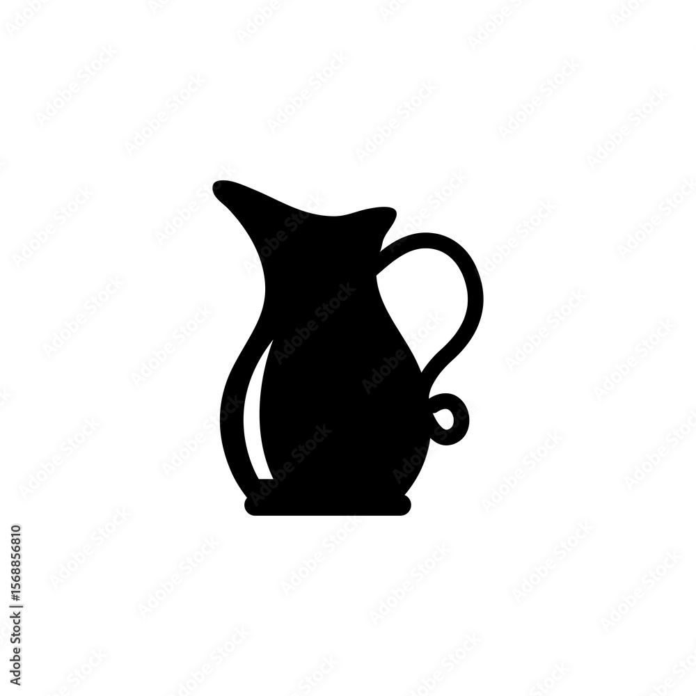 Poster carafe icon isolated sign symbol vector, flat black simple illustration for web and app..eps
