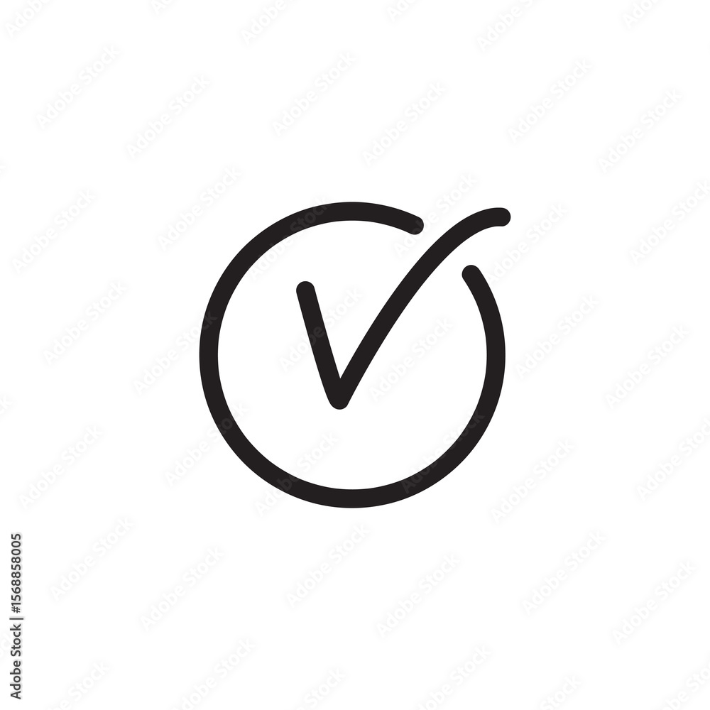 Poster checkbox icon isolated sign symbol vector, flat black linear illustration for web and app..eps