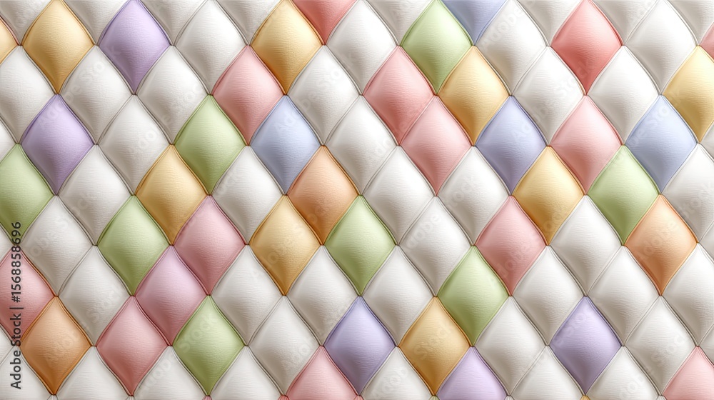 Poster colorful textured background with diamond pattern in soft pastels
