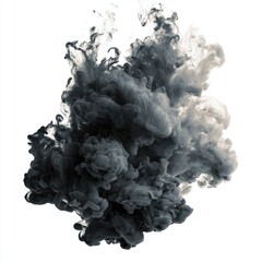 Dark ink swirling in water