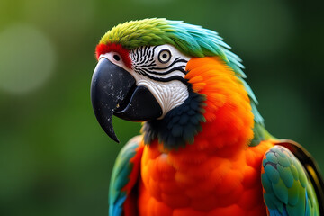 Fototapeta premium Beautiful Parrot with Vibrant Colors and Eye-Catching Patterns