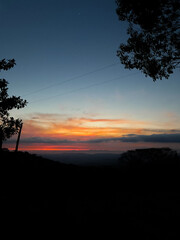 sunset in the mountains