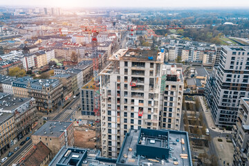 dynamic development and growth of a vibrant city landscape