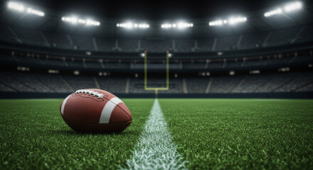 american football on grass