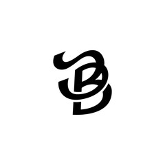 SB, BS letters abstract logo monogram