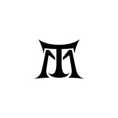 TM, MT letters abstract logo monogram