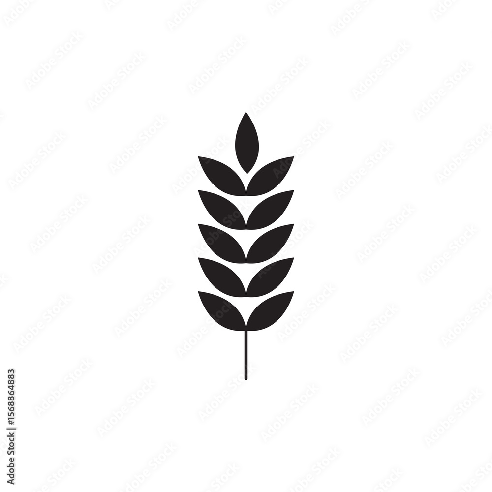 Poster grain icon isolated sign symbol vector, flat black simple illustration for web and app..eps