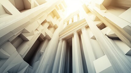 Abstract Geometric Representation of a Building with Sharp Angles