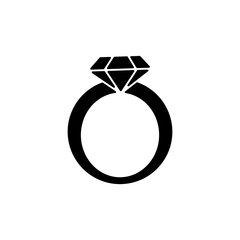 rings icon or logo isolated sign symbol vector, flat black simple illustration for web and app..eps