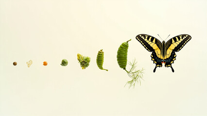 Butterfly Life Cycle Chart Depicting Stages of Transformation and Growth