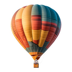 Fototapeta premium Colorful Hot Air Balloon Isolated on Transparent Background