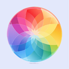 Obraz premium Fractal glass gradient background with vibrant color and warm light