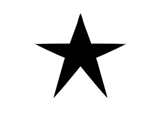 black and white star