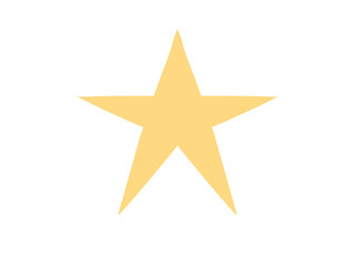 golden star isolated on white background