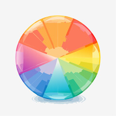 Fractal glass gradient background with vibrant color and warm light