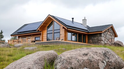 Eco-Friendly Home Design with Natural Materials and Solar Panels
