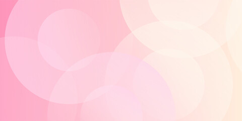 Fototapeta premium Abstract pastel colorful pink and yellow gradations. Circle effect style geometric abstract background simple