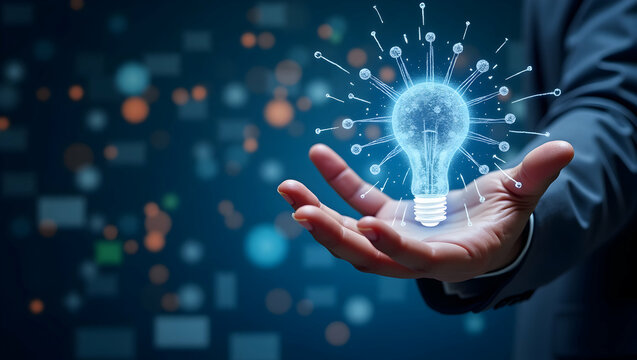 Examine comprehensive innovation driven strategy frameworks integrating breakthrough technologies creative problem solving and transformative business models for market leadership in  Photo Stock  Con