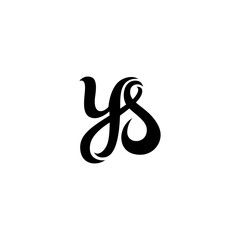 YS, SY letters abstract logo monogram