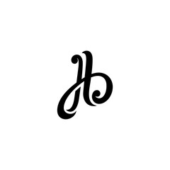 JB, BJ letters abstract logo monogram