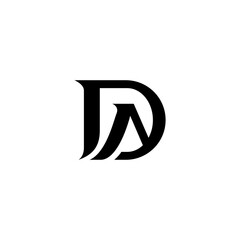 DA, AD letters abstract logo monogram
