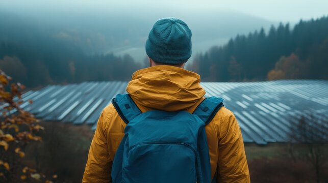 Drone Surveying Solar Panel Installation at Large Solar Farm