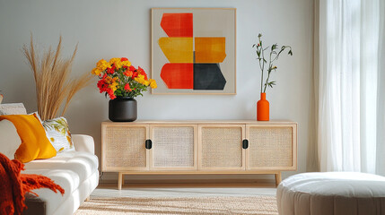 modern living room with sofa