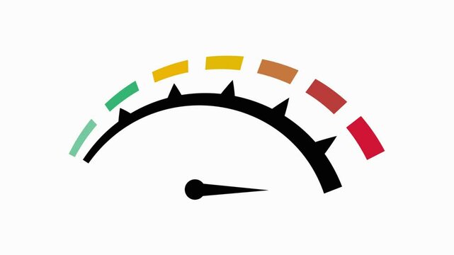 speedometer  icon  animation  simple flat