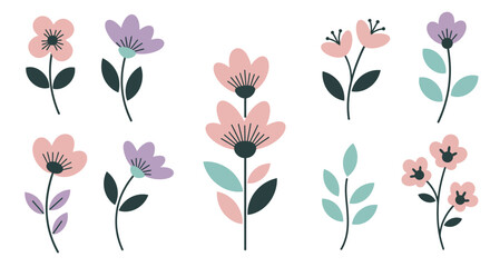 Fototapeta premium set of tulips