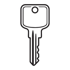 silhouette photo of key on white background