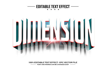 Dimension 3D editable text effect template