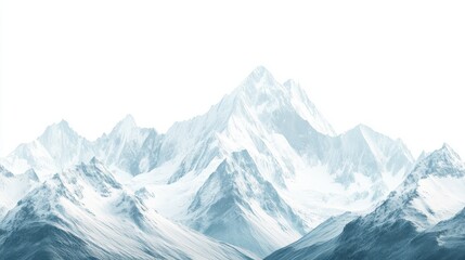 Majestic Mountain Vista with Towering Peaks and Snowy Valleys