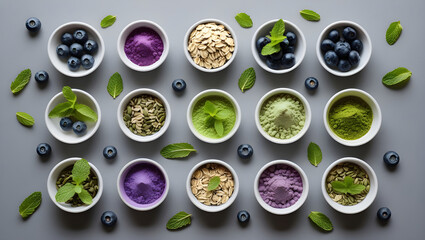 A Symphony of Superfoods: Blueberries, Powders, and Seeds