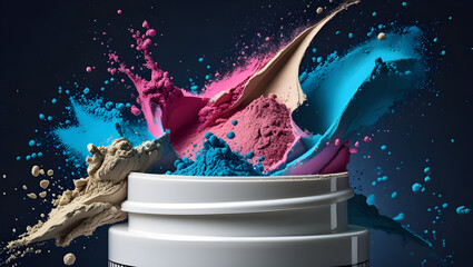Exploding Kaleidoscope of Cosmetic Powders