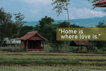 concept for a love life using home photo and an empowering message