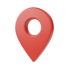 3D Red Map Pointer Icon Location Marker for Navigation and GPS
