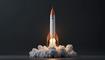 Fototapeta premium rocket will launch to the space