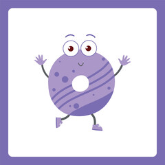 Alphabet shapes O cartoon