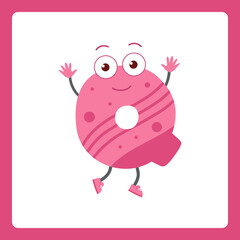 Alphabet shapes Q cartoon