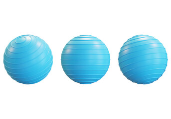Light Blue Exercise Ball Fitness and Wellness 3D graphic