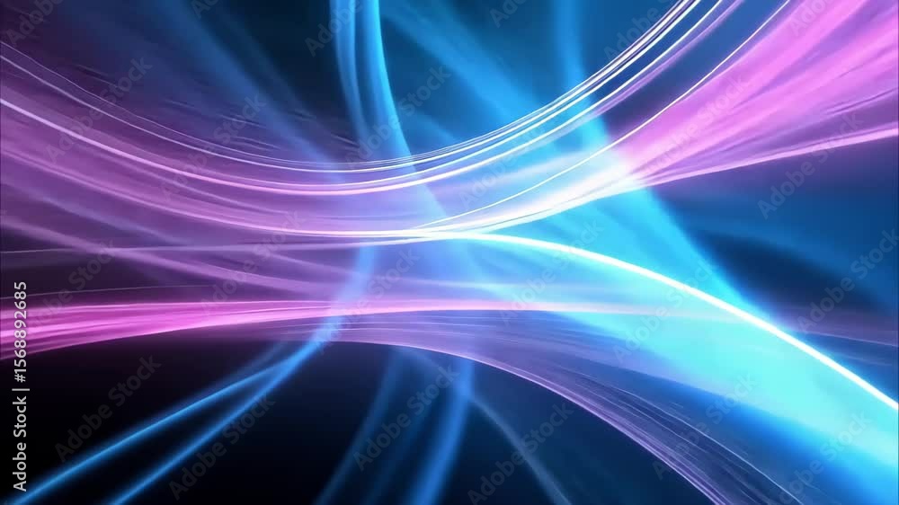 Aufkleber a vibrant abstract design featuring flowing lines in shades of blue and pink, creating a dynamic vis