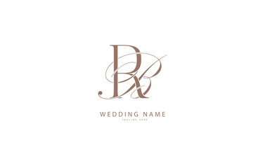 Obraz premium RB BR initial wedding letters logo monogram
