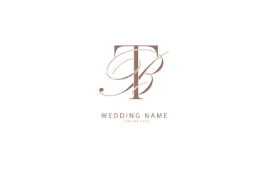 TB BT initial wedding letters logo monogram