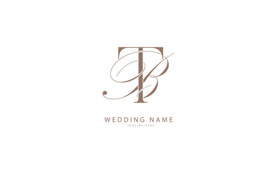 TB BT initial wedding letters logo monogram